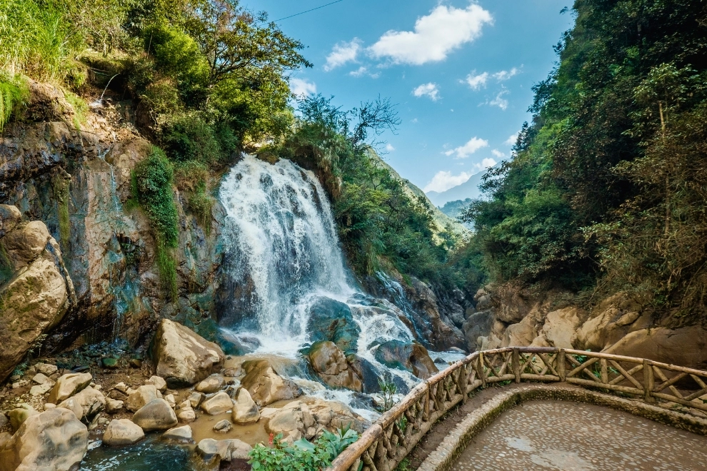 Waterfall in Cat Cat Village